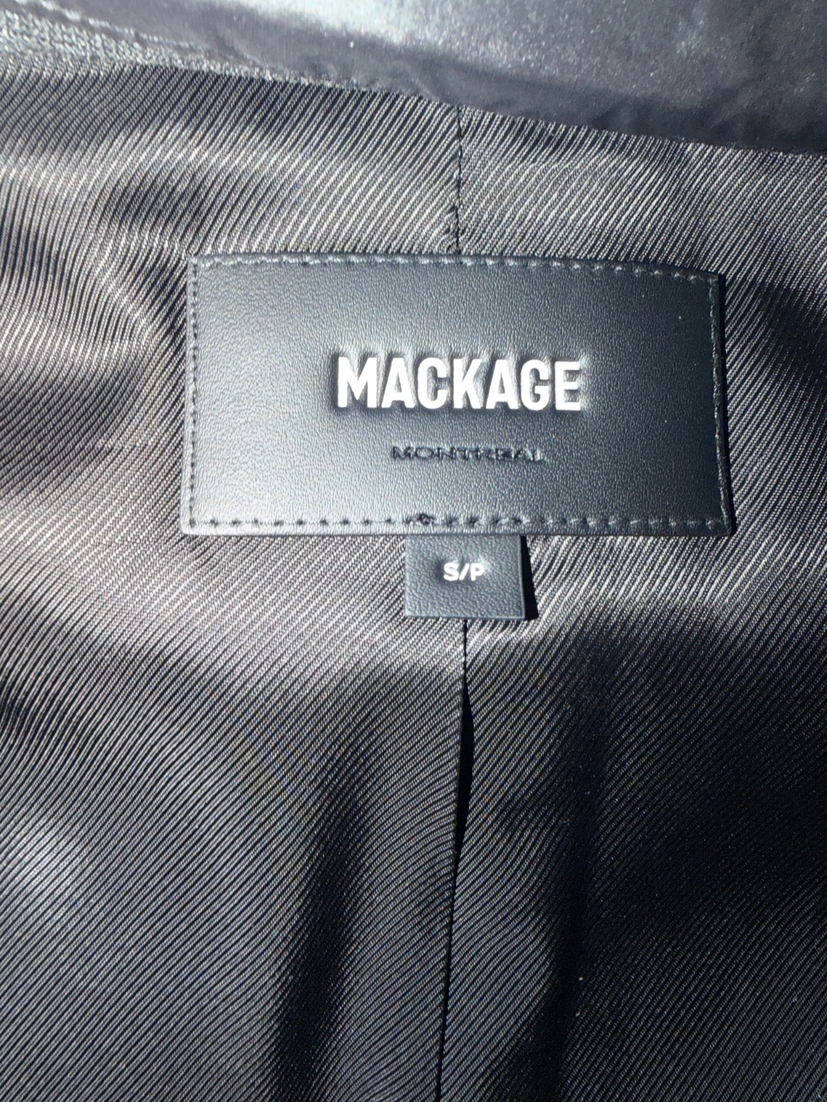 Mackage – Shia 2 in 1 Double Face Wool Coat with Removable Bib – Black / Small