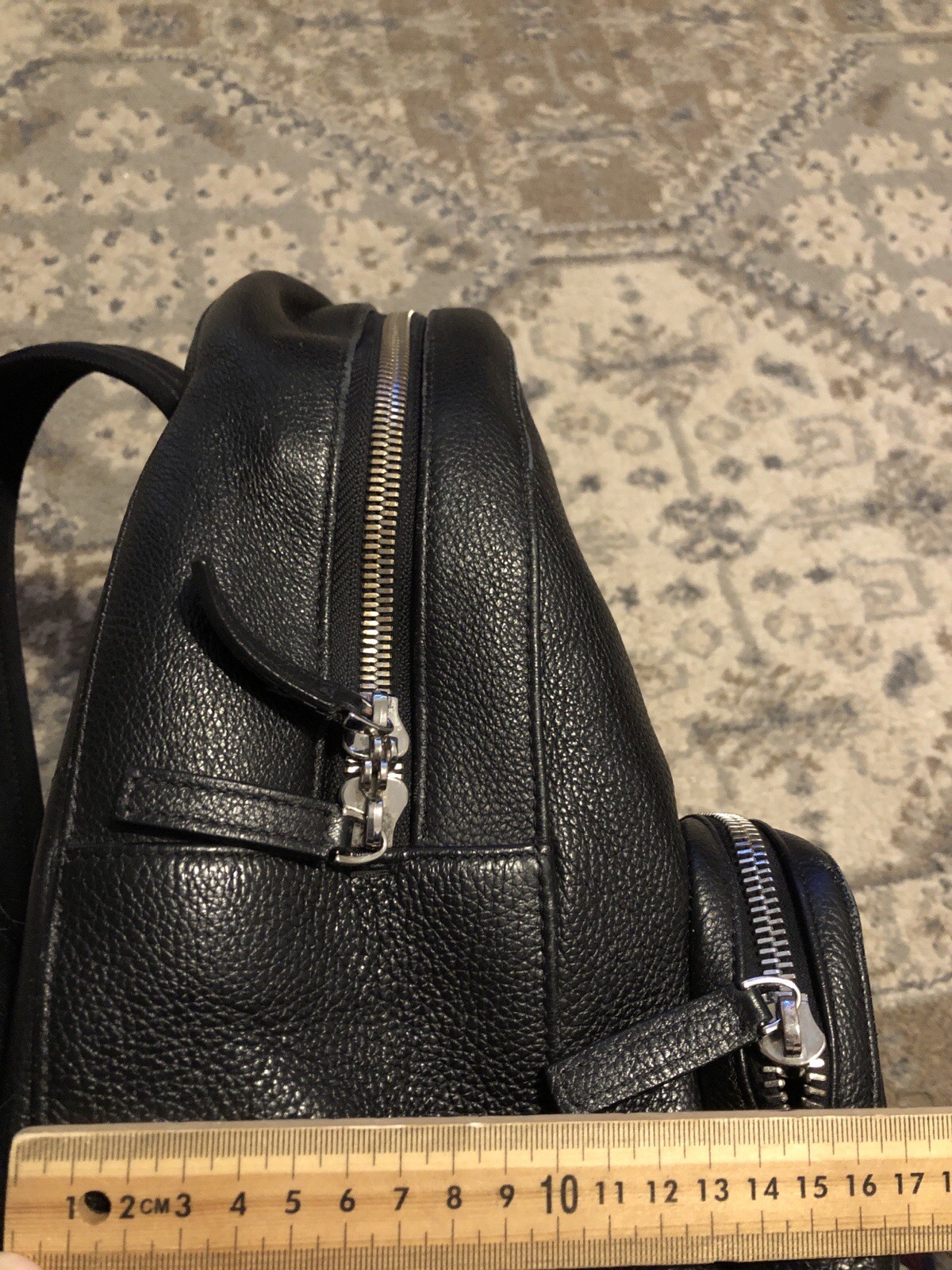 Montblanc Leather Rucksack Backpack app 30x40x17 cm Black Used meisterstruck