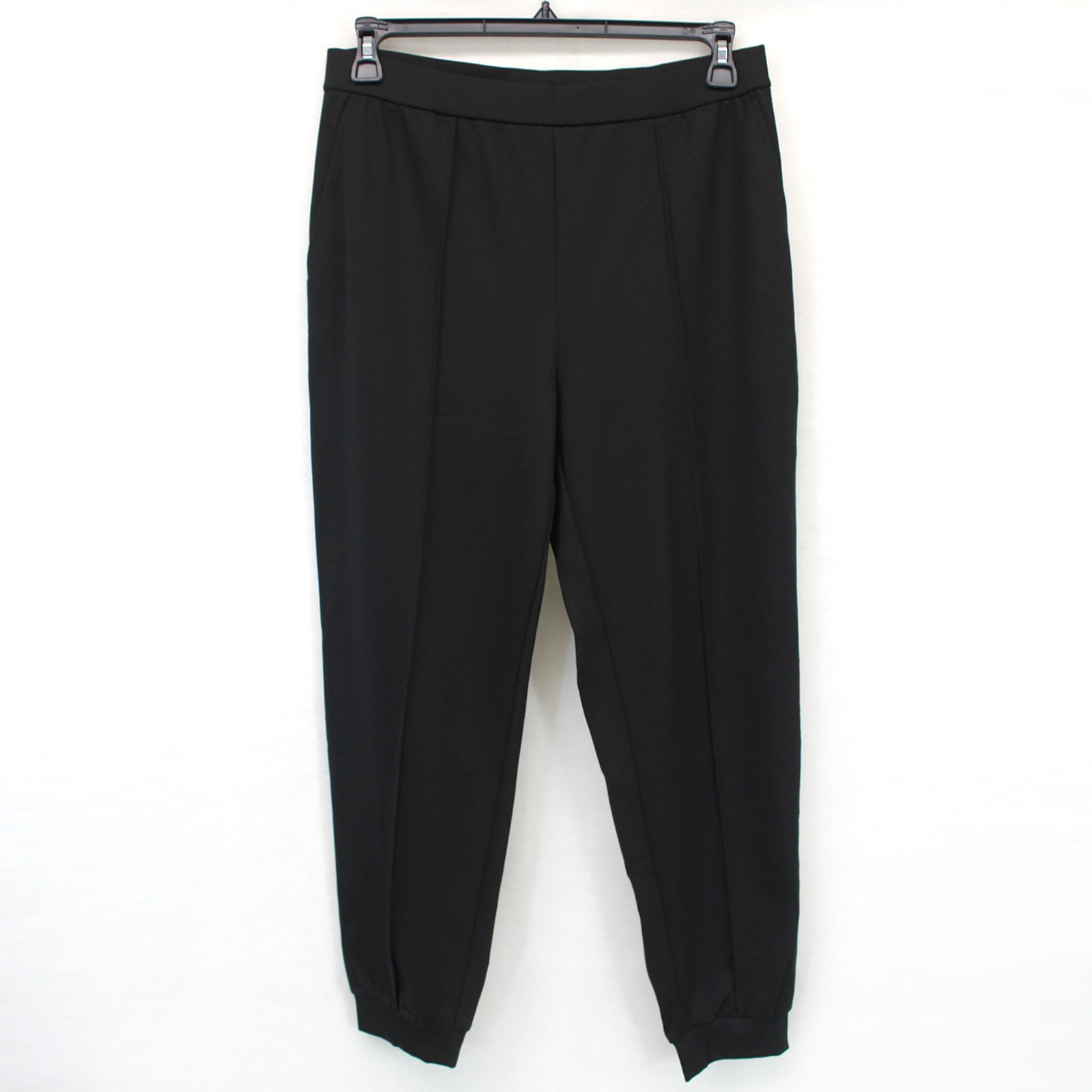 Eileen Fisher Black Lightweight Ponte Jogger Pant Easy Fit Ankle Minimalist L