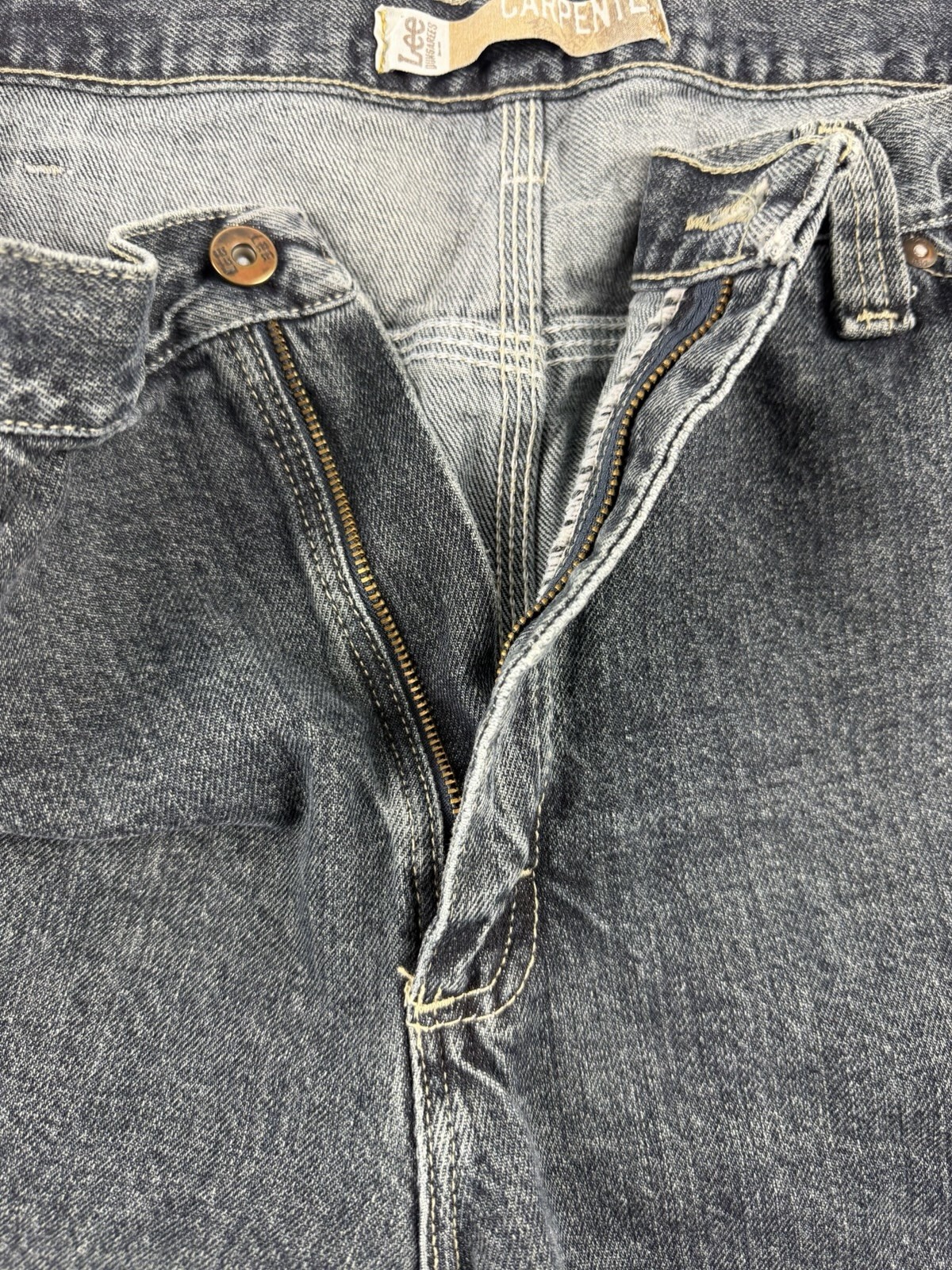 Lee Carpenter Jeans Men’s 42X30 Blue Relaxed Fit Utility Work Denim 100% Cotton