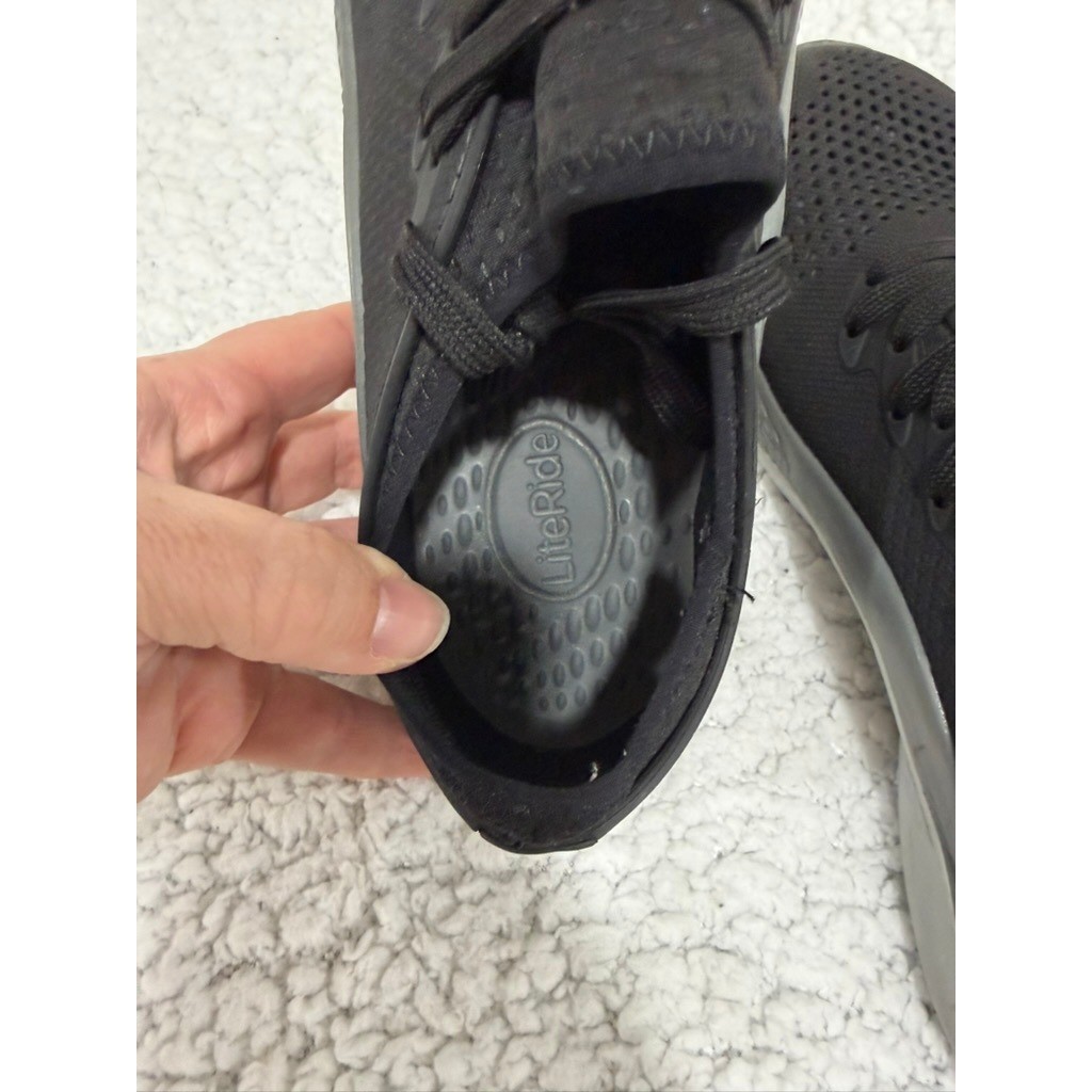 Crocs LiteRide 360 Pacer Womens W9 Black Comfort Walking Sneakers Lace Up Casual