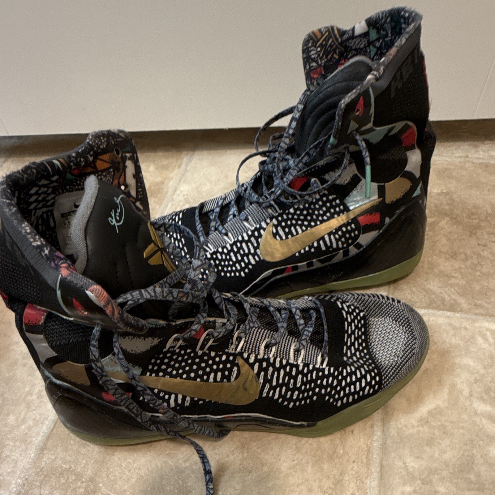 Nike Kobe 9 Elite Masterpiece FlyKnit High Top Multicolor 2014 630847-001