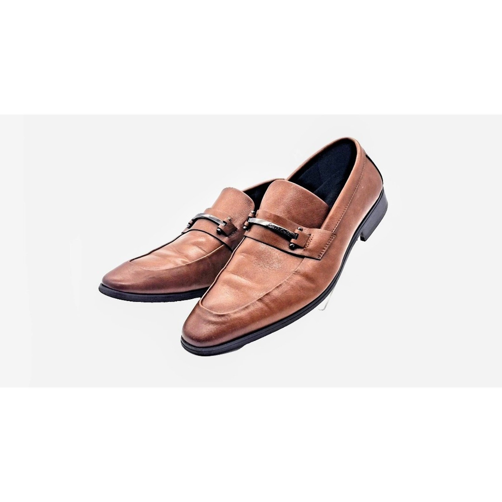 Calvin Klein Men’s Malcome Tan Bit Loafers Slip-On Shoes Size 9.5 M Preppy Style
