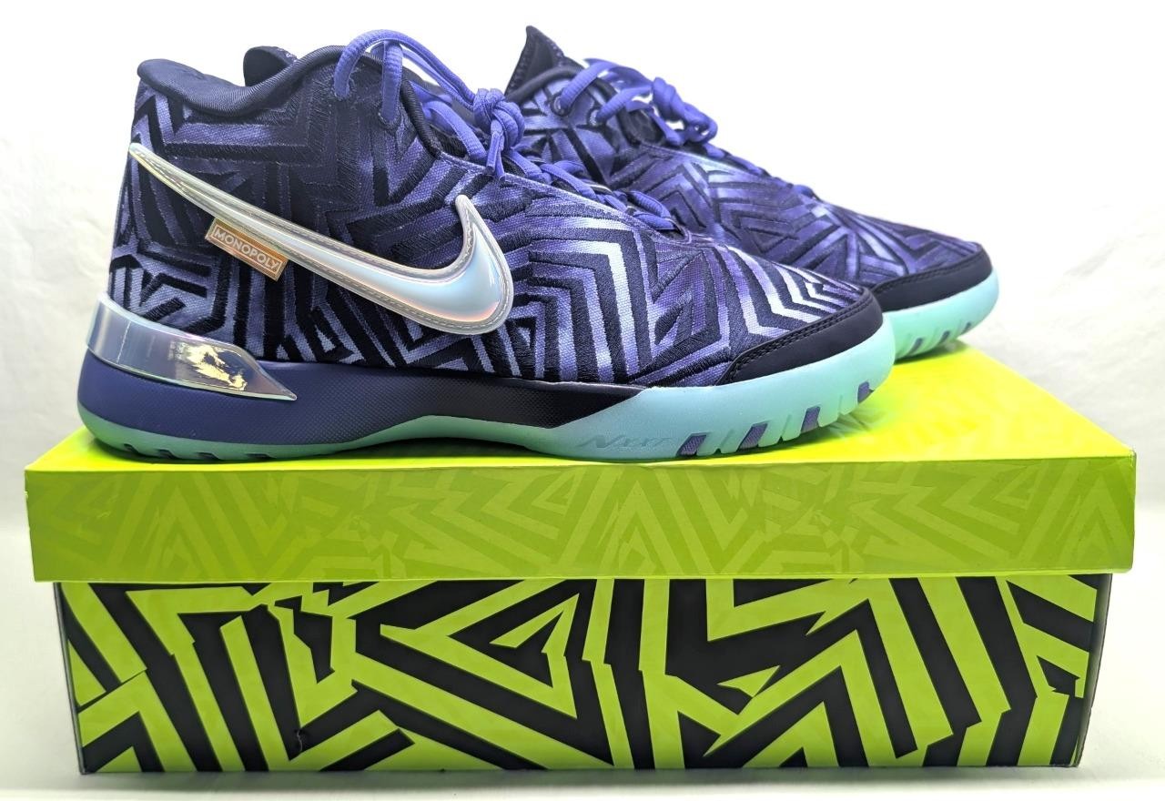 Mens Nike Zoom LeBron James NXXT Genisus Monopoly Persian Violet, Size 10.5, New