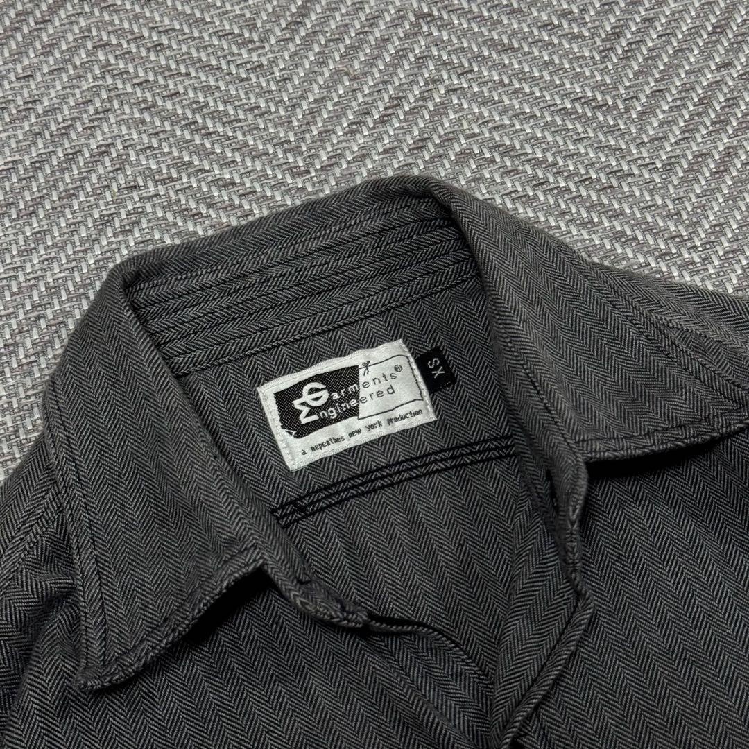 Engineered Garments Herringbone Work Shirt Gray Charcoal XS Japan F/S