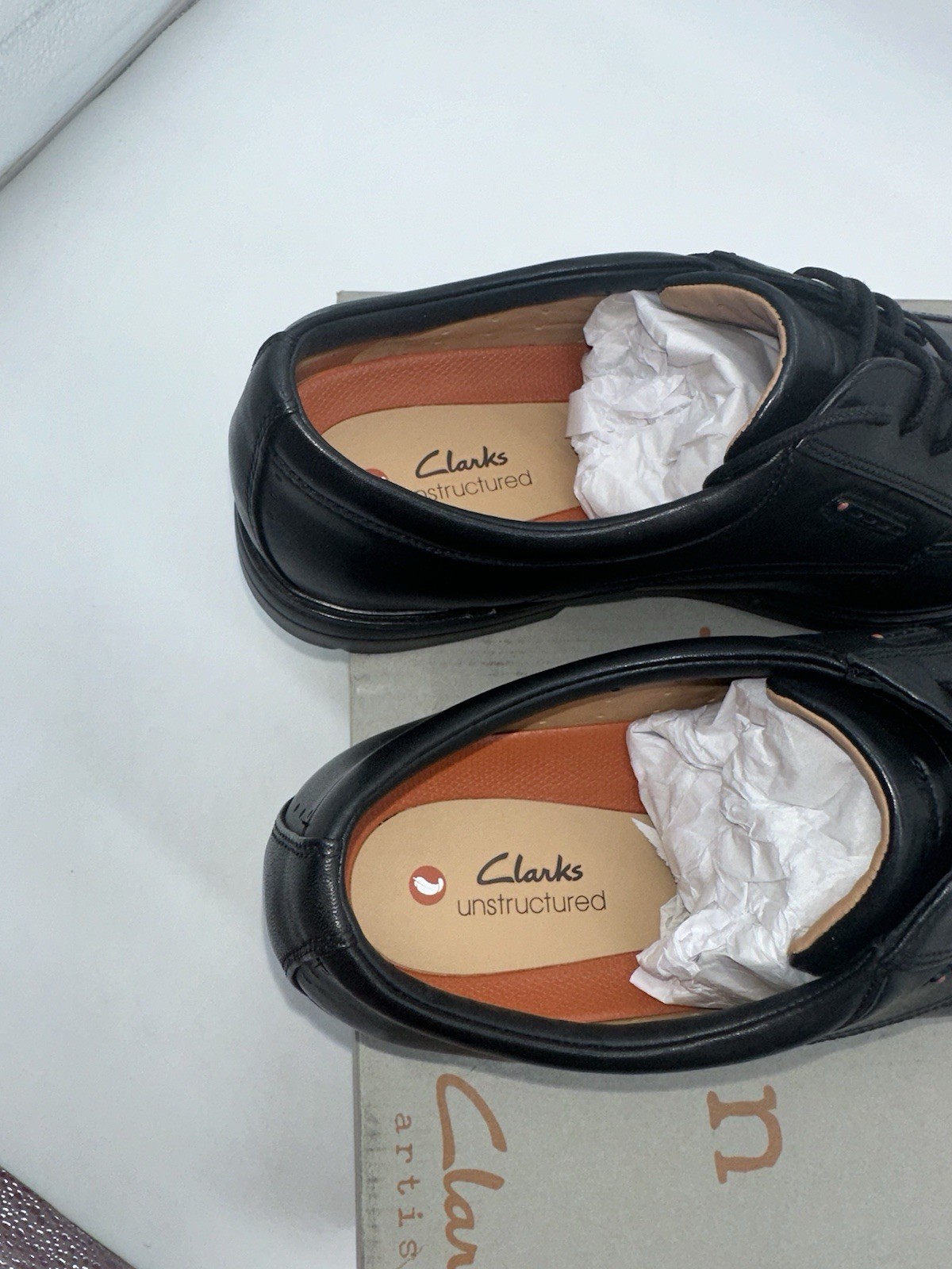 Clarks Men’s Un Kendric Way Black Leather 26179991 Size 14 M