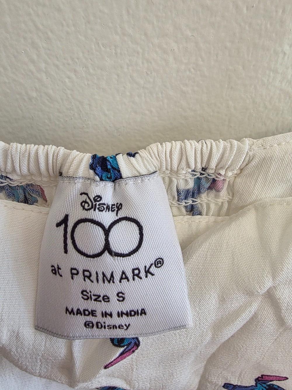 Disney 100 x Primark Lilo & Stitch Cami Dress White Tiered Sundress Size S Small