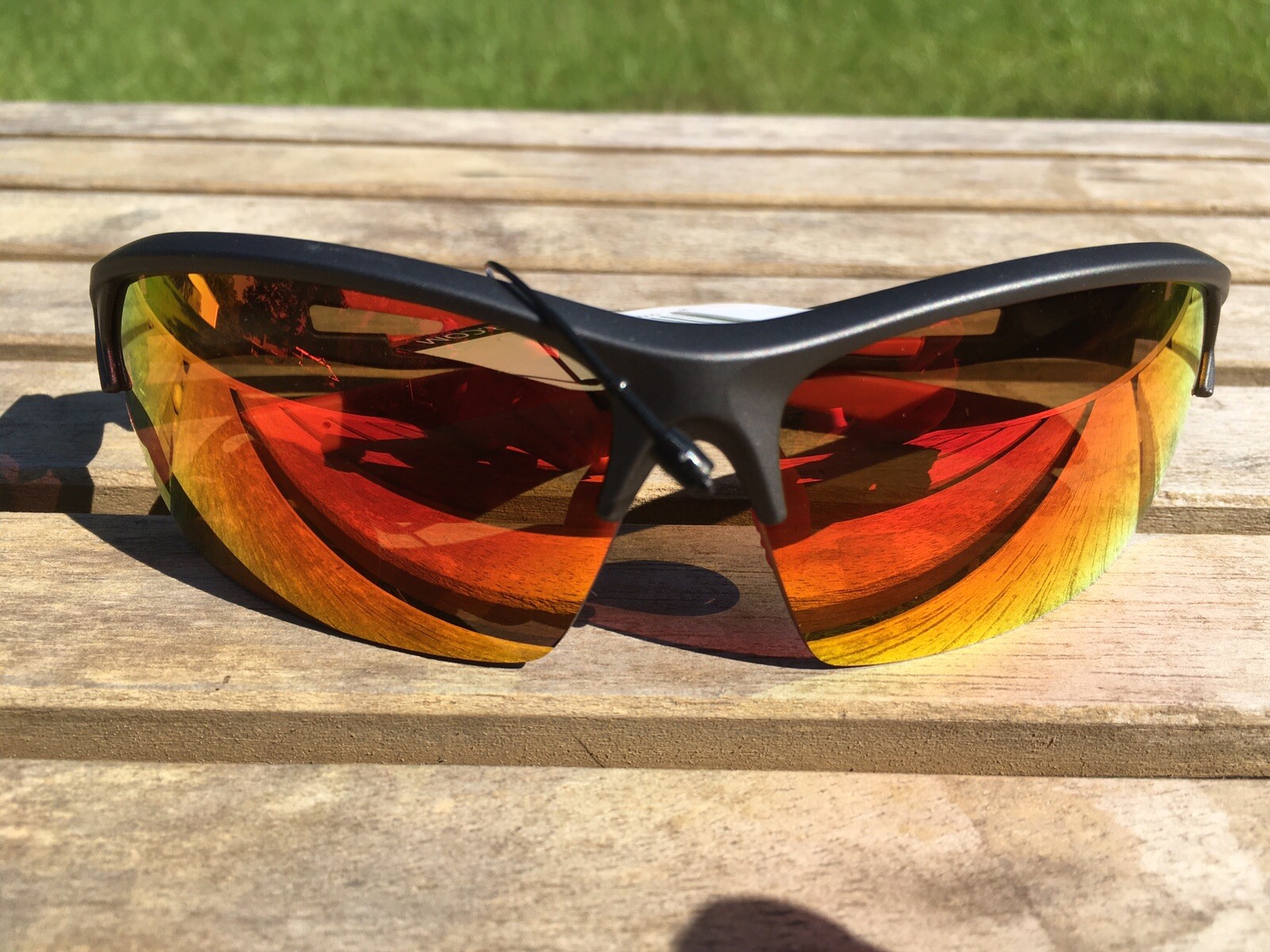 RAZE Eyewear Sunglasses Pursuit HD Gray Red Mirrored Brown Lens 35213
