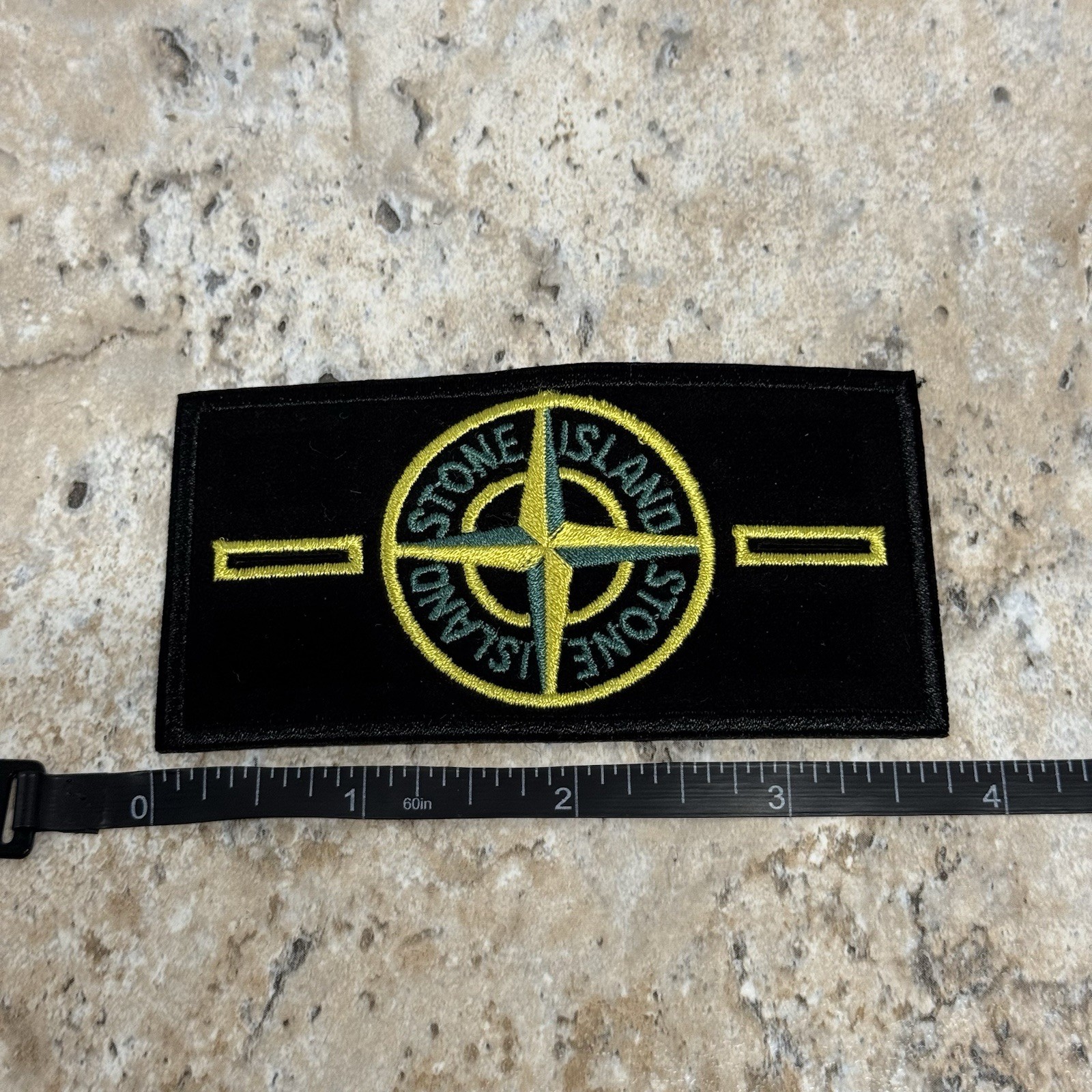 Stone Island Classic Badge Patch 2 Buttons Black