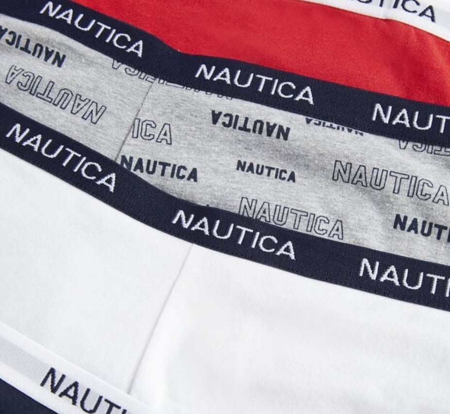 Nautica Womens Plus Size 2X Boyshorts Logo Assorted Cotton Blend Panties 4pk