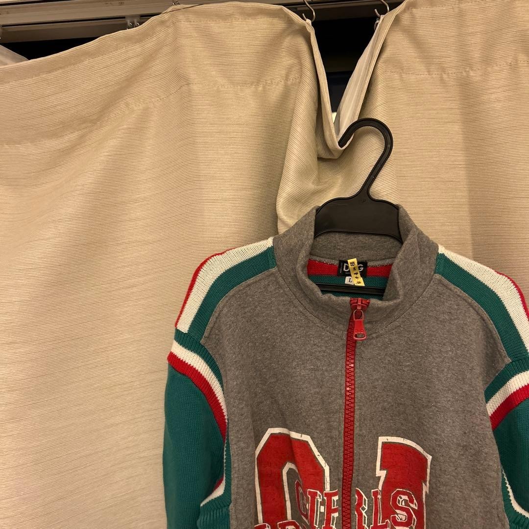 Excellent Condition DOLCE AND GABBANA Zip up Hoodie Top Gray Green from Japan
