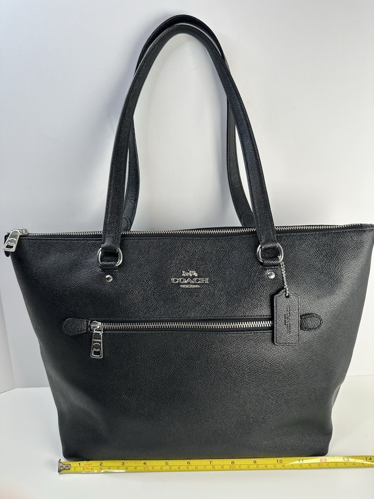 Coach Gallery Tote (F79608) Black Cross Grain Leather Bag – EUC!