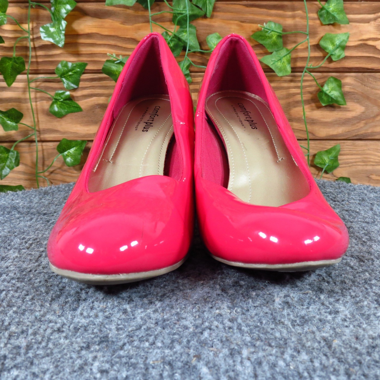 Comfort Plus by Predictions Karmen Women Pump 8 Work Dress Hot Pink Patent Heel
