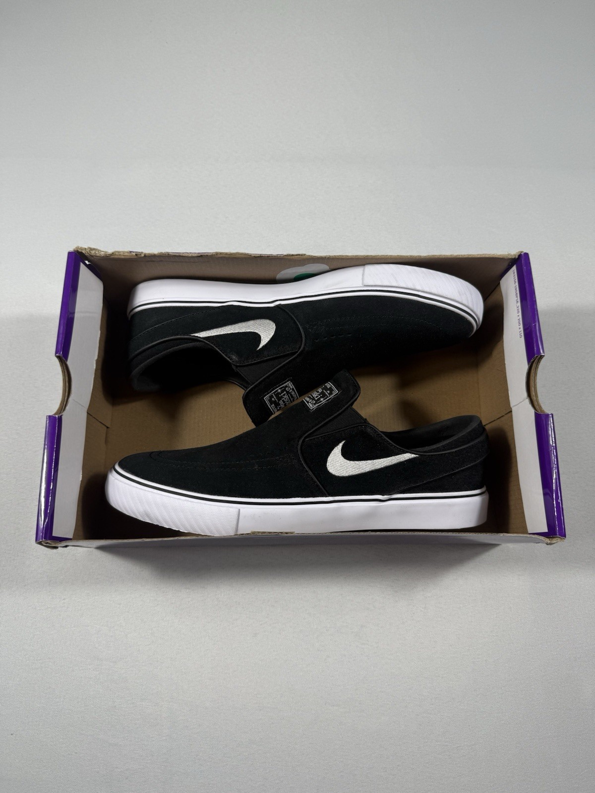 New Men’s Size 8 – Nike Zoom Stefan Janoski+ Slip SB Black White FN5893 001