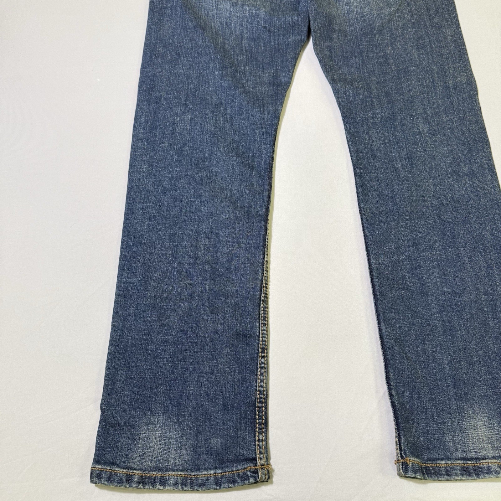 Wrangler Retro Jeans Mens 30×32 Blue Slim Straight Western Denim Pants Cowboy