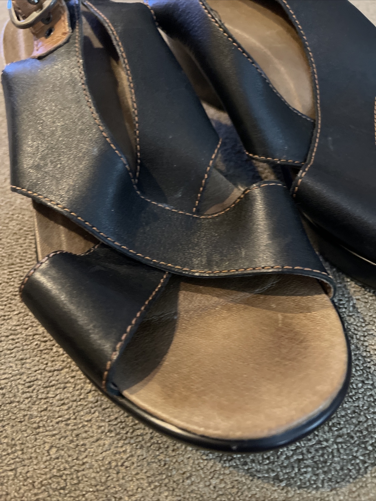 Dansko Brown Leather Strap Clog Sandals Shoes Women’s Size 38 (TD)