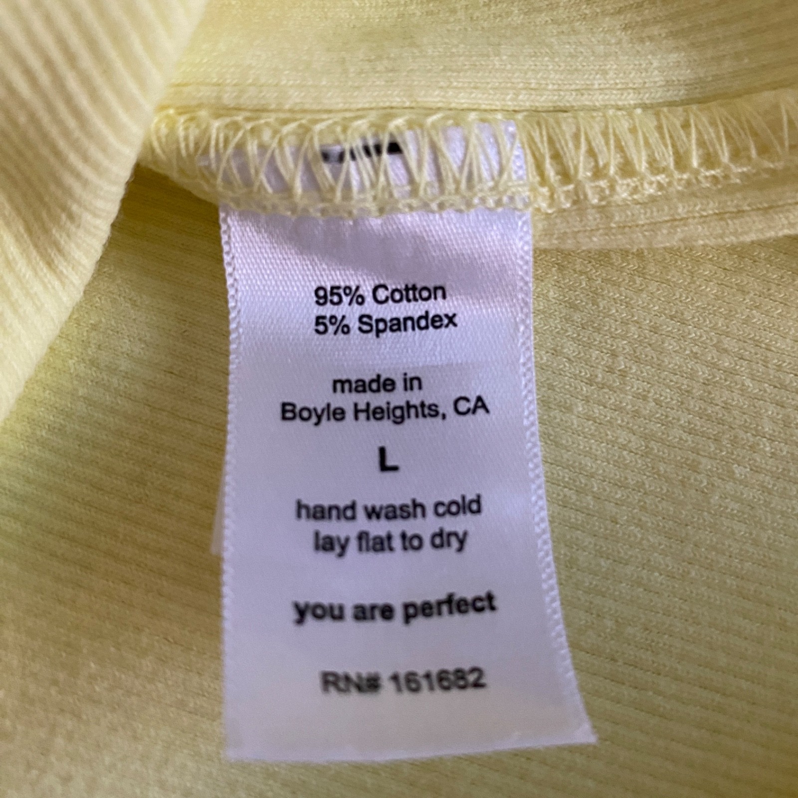 PerfectWhiteTee Sleeveless tank Women’s Size L Yellow The Blondie Scoop Neckline