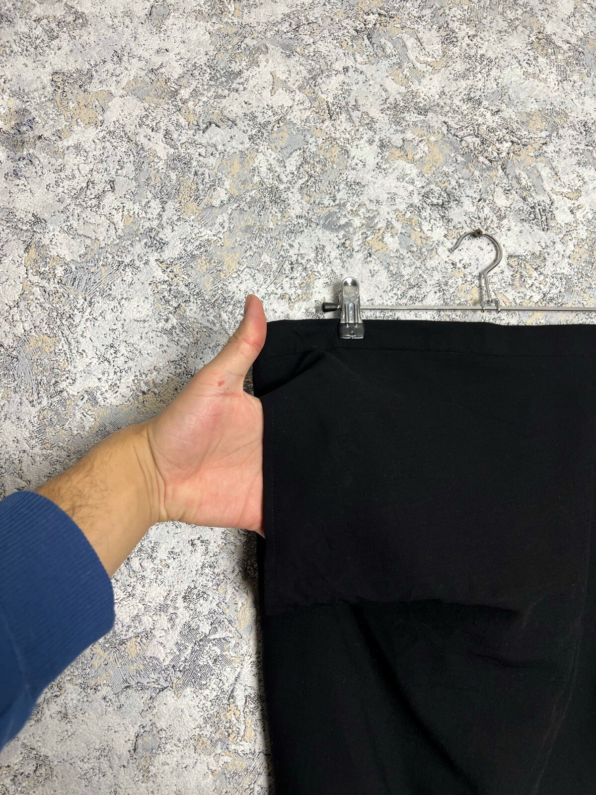 Ann Demeulemeester Skirt Black 100% Wool Slouchy Pockets Avant Garde Zip Size 42