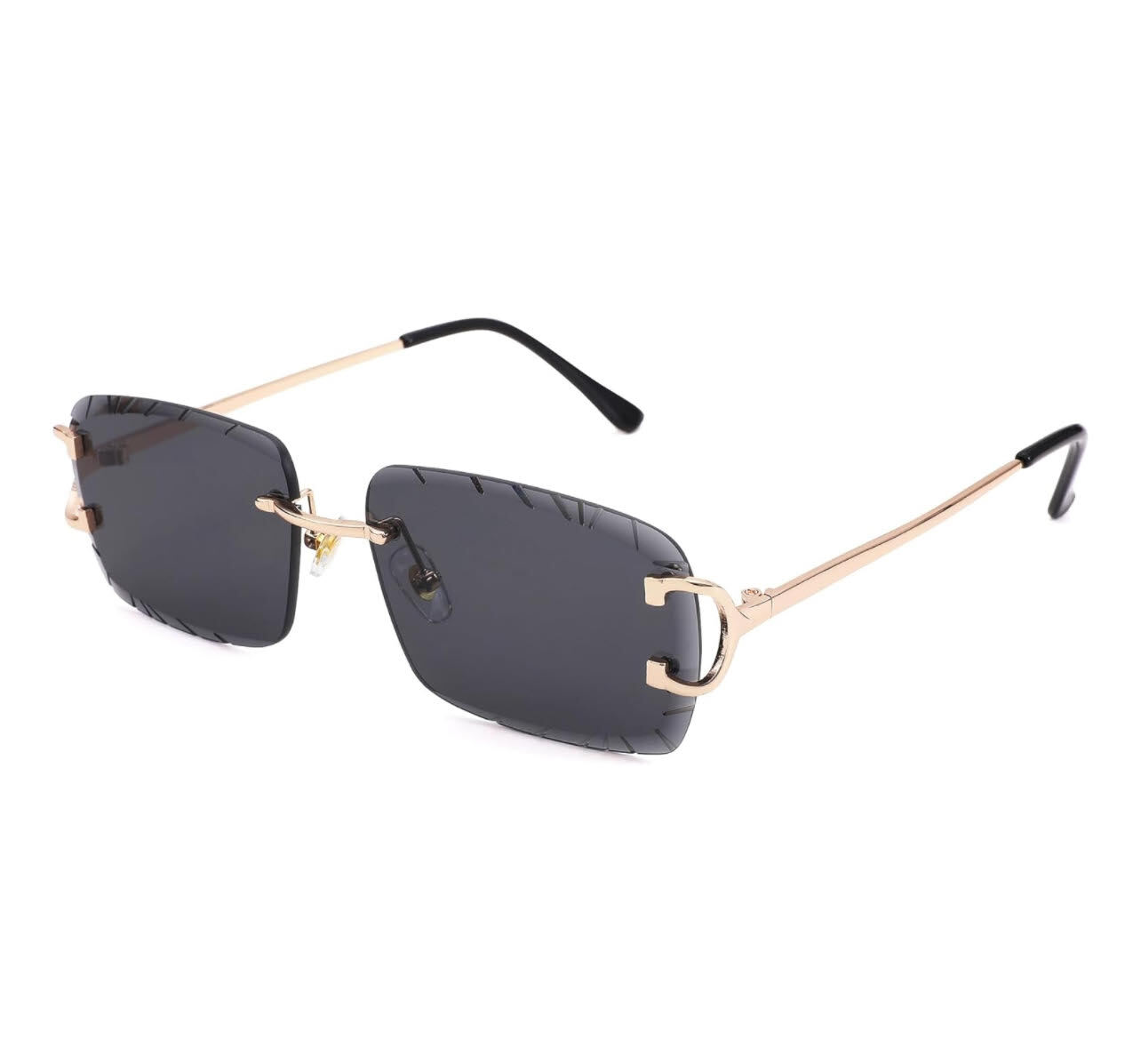Sunglasses Framless Men Square Classic Retro Style Outdoor Hip Hop Migos Clear