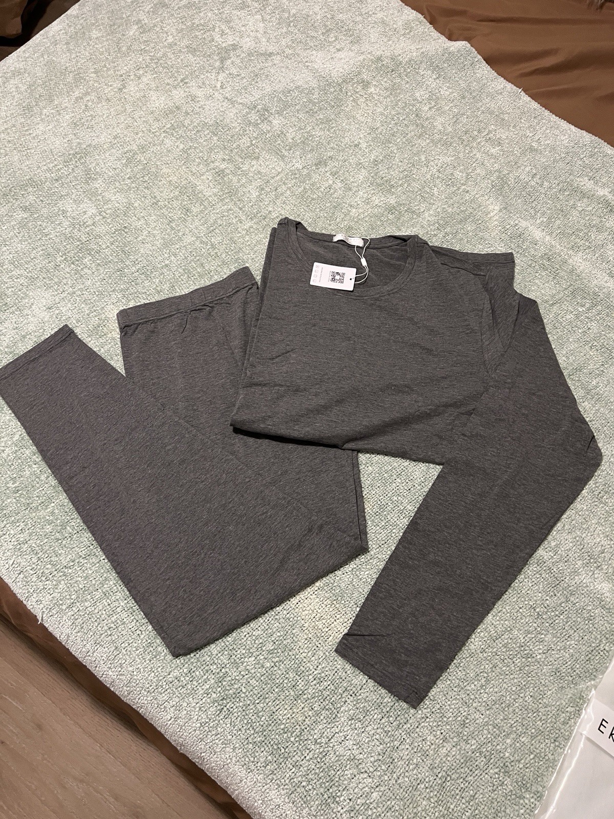 Ekouaer Men’s Soft Thermal Underwear Long Johns Fleece Base Layer Set – XXL