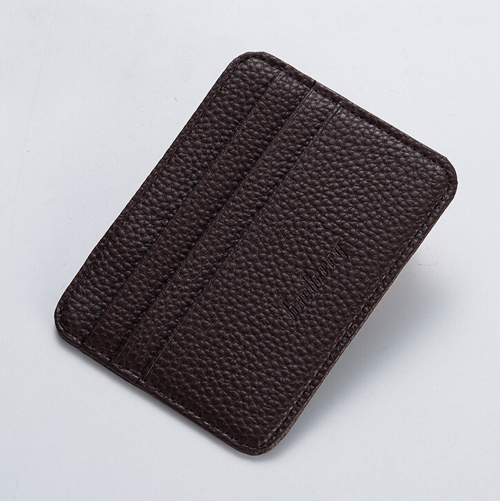 Unisex Slim Leather Wallet Card Holder Front Pocket Wallet Credit ID Pocket Thin