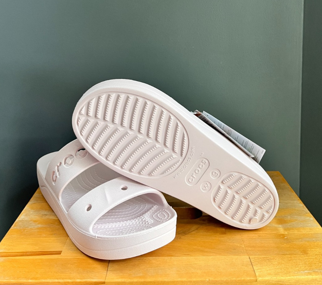 Crocs Women Barely Pink Baya Platform Sandals Slides US 7, 8, 9 NWT