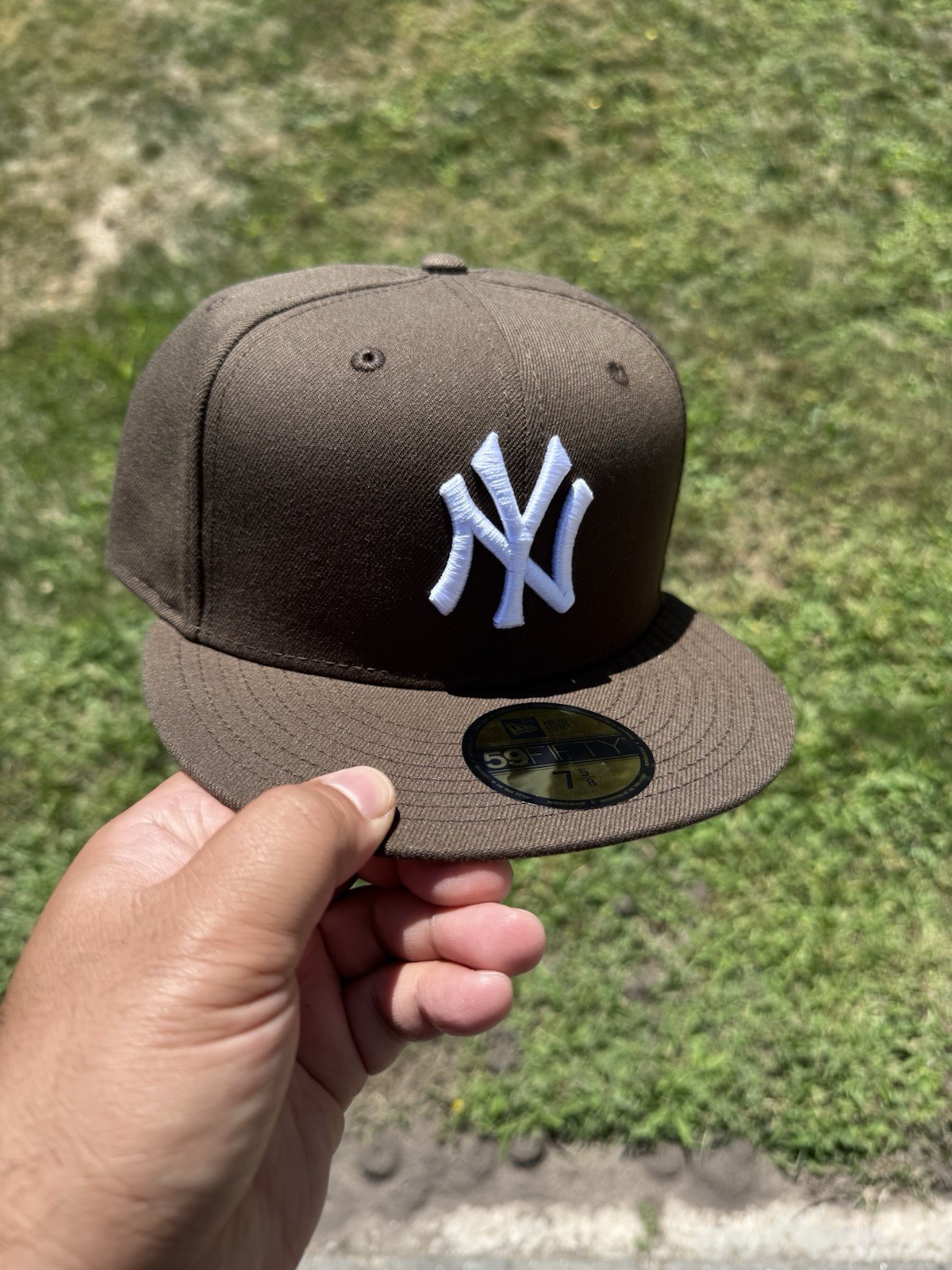 New York Yankees MLB New Era 59FIFTY Fitted Cap HAT 5950 BROWN WALNUT CHOCOLATE