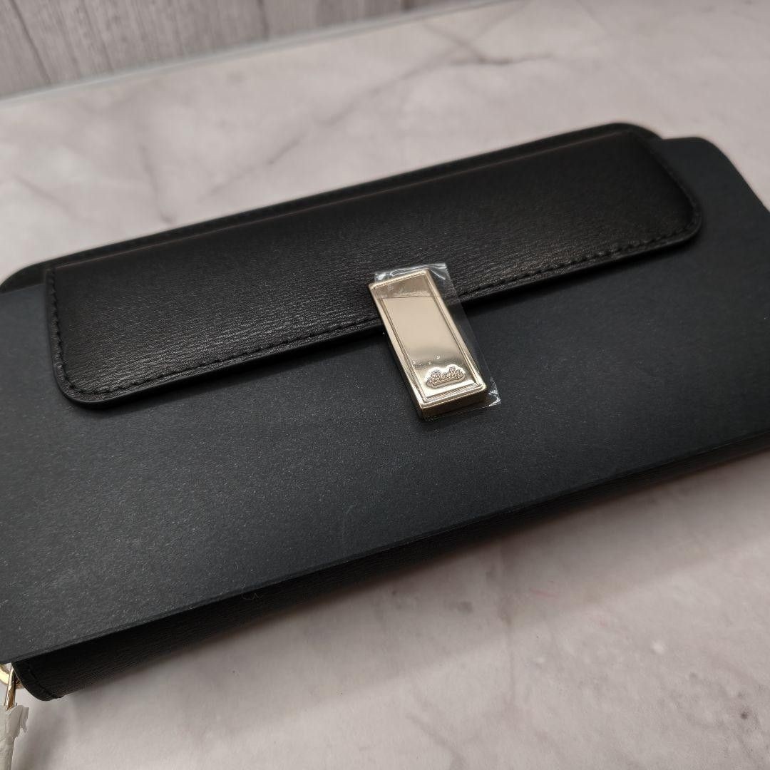 BALLY Bally Round Zip Long Wallet Black Rare
