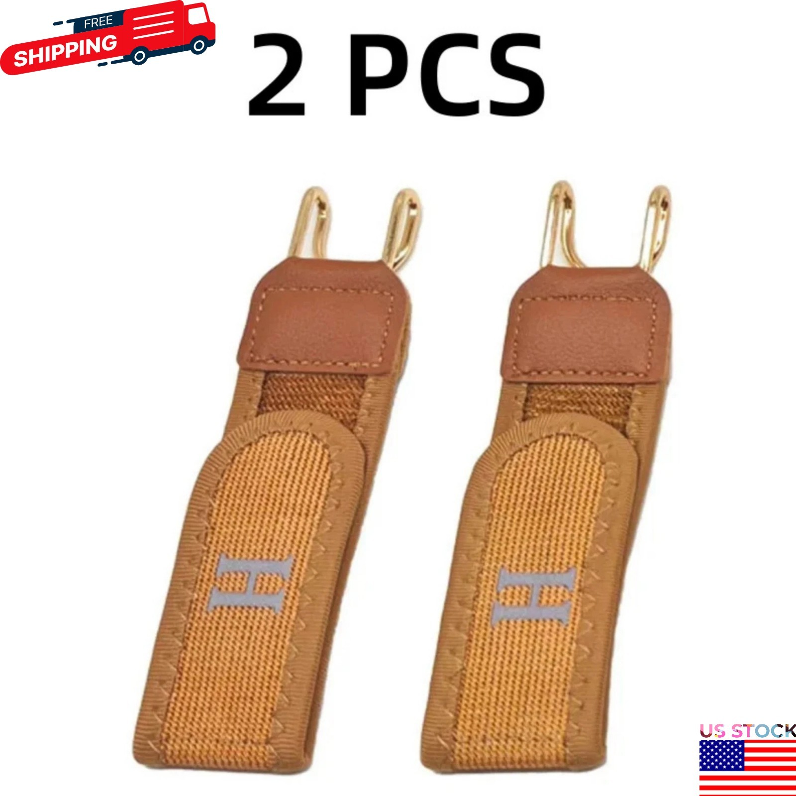 2PCS Tactical Metal Hook Elastic Belt Buckle-Less Invisible Waist Belt Closure