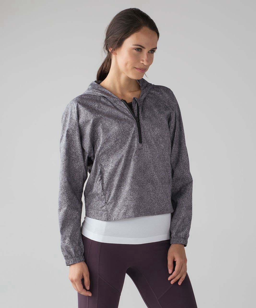 LululemonI Put A Shell On You Sea Spray Alpine White Dark Chrome Cropped Breaker