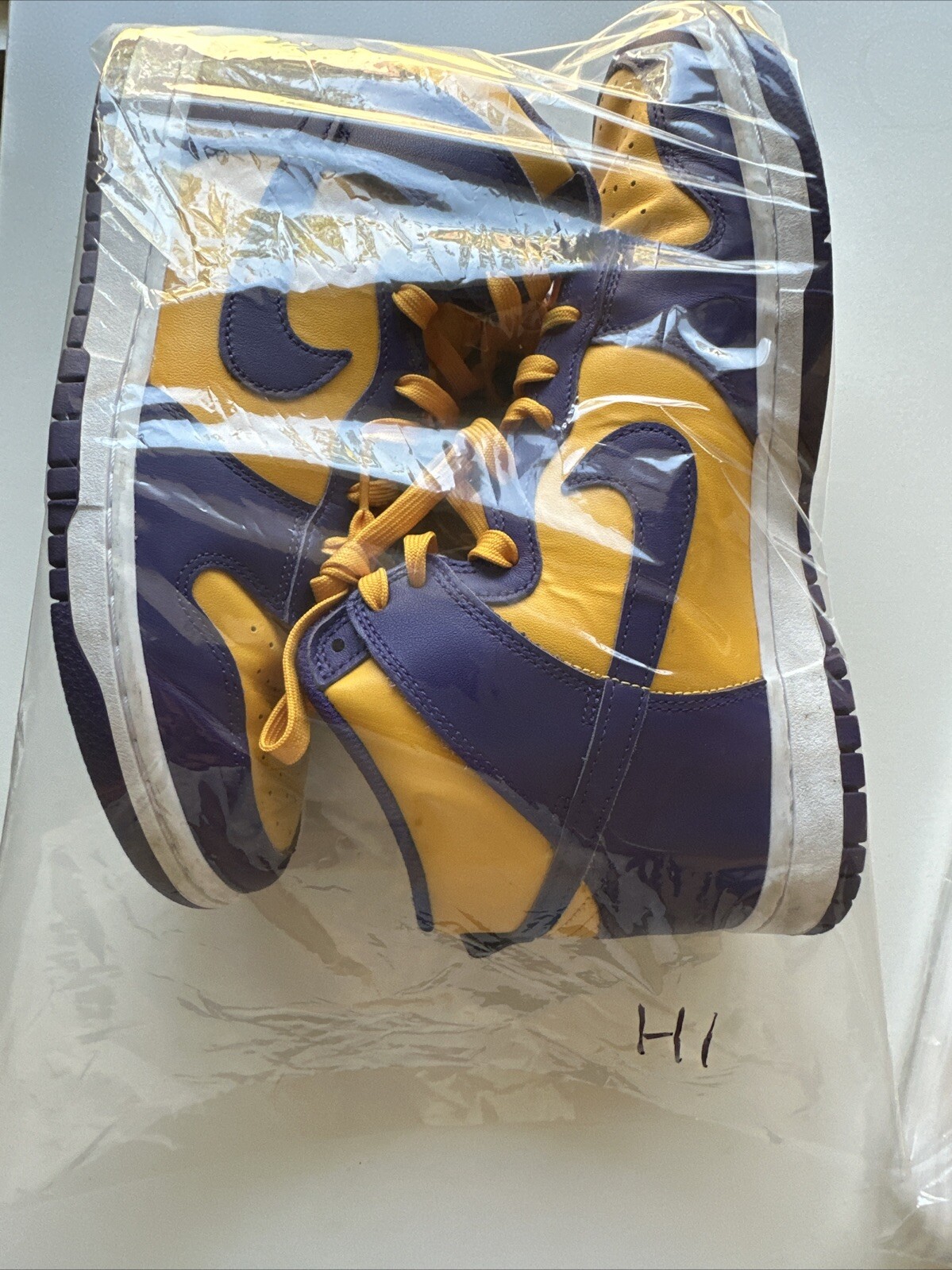 Nike Dunk High Lakers Mens Size 10 DD1399500 Purple Yellow Basketball Shoes