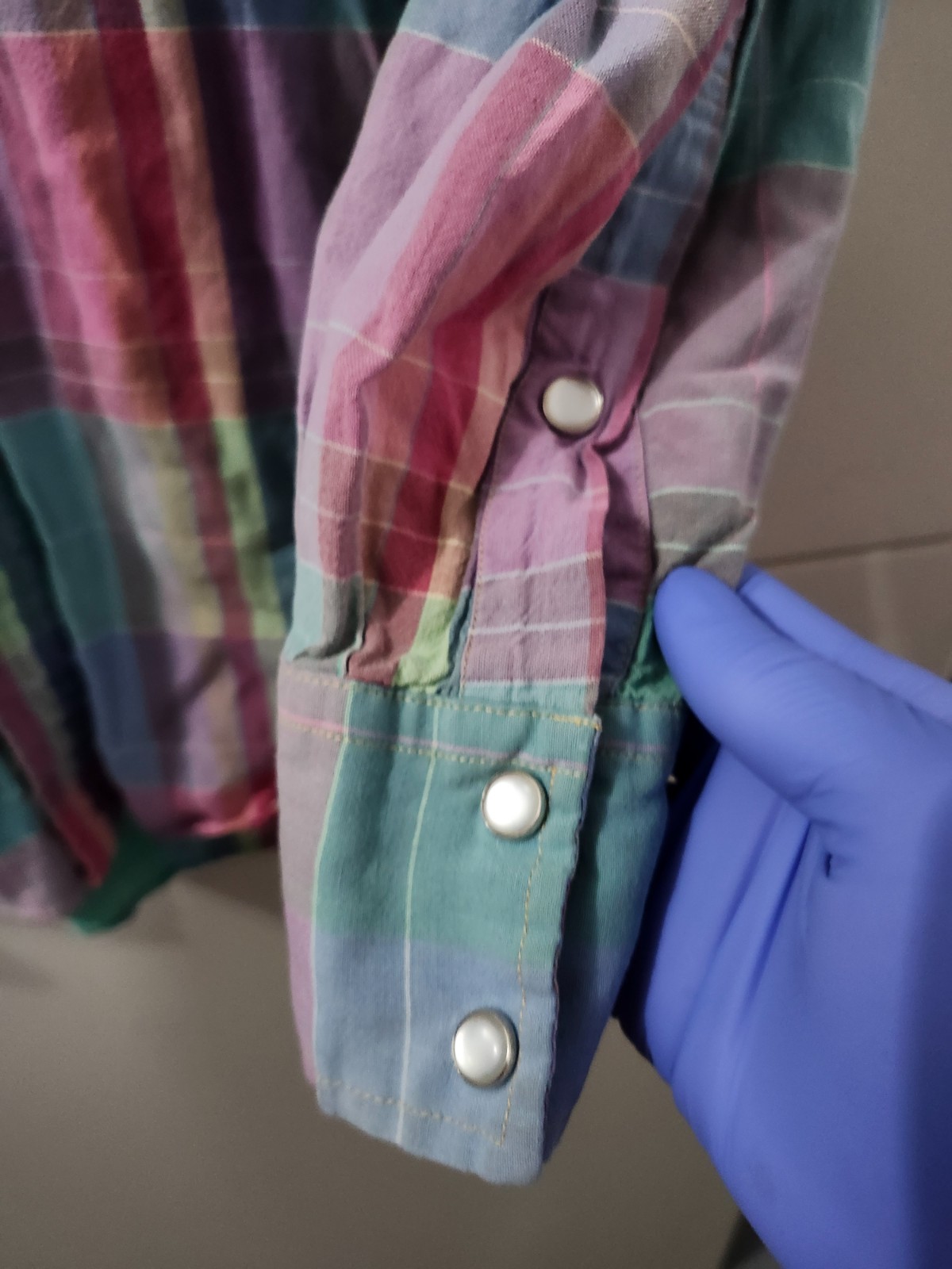 Pendleton Shirt Mens M Flannel Pearl Snap Western Plaid Cotton Pockets Colorful