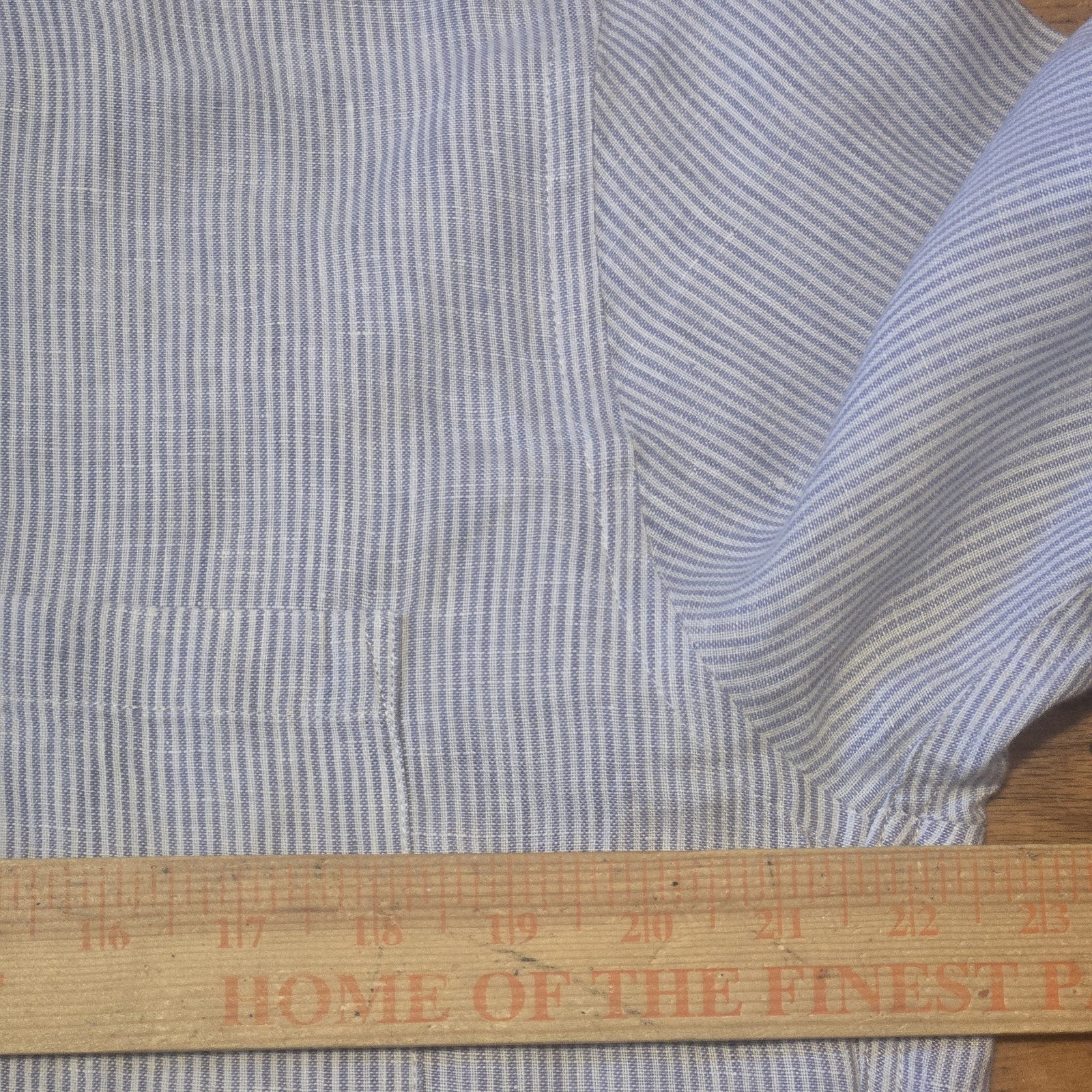J.Crew Men MT Tall Baird McNutt Irish Linen Striped Button Down Shirt Blue White