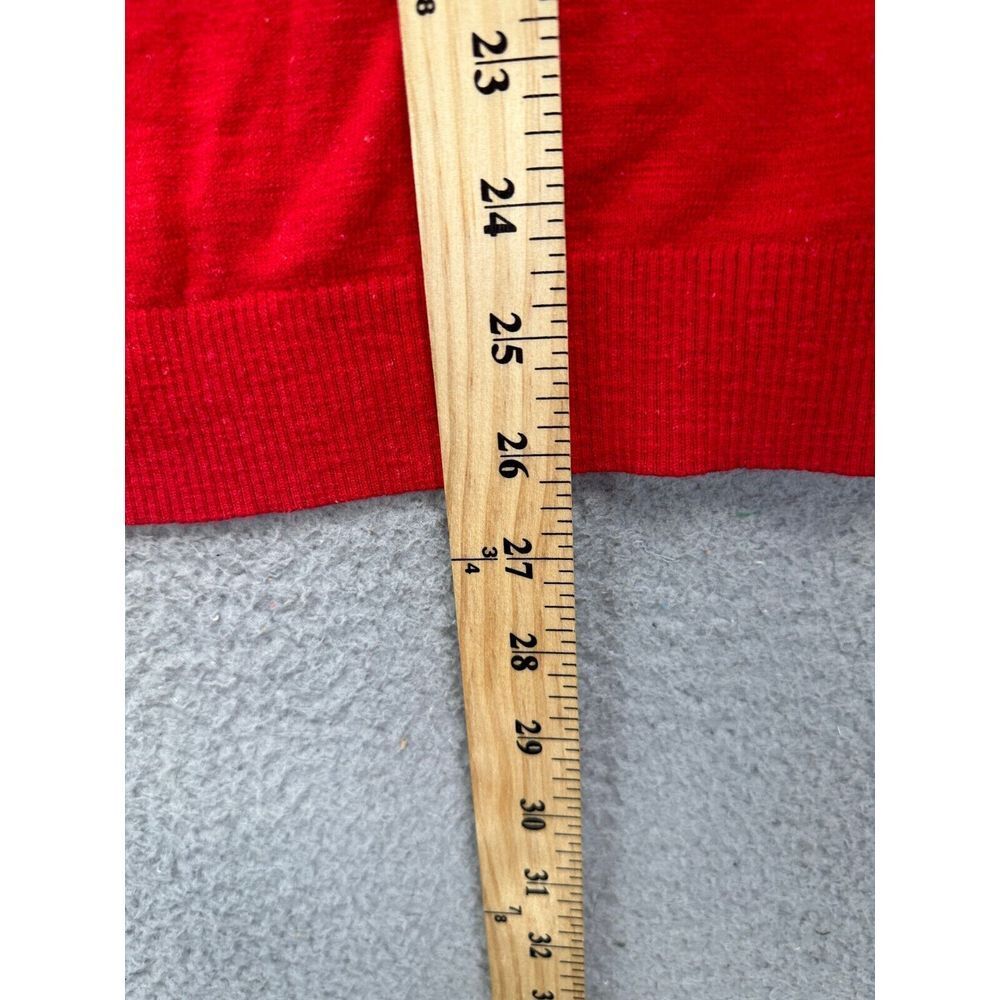 Fat Face United Kingdom Cardigan Sweater Womens 14 Red Cotton Speckled Ladies