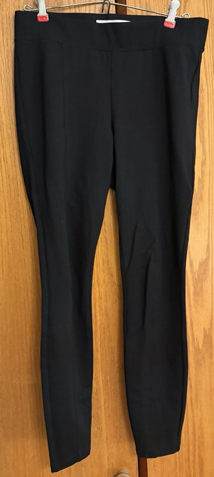 Old Navy Stevie Ponte Pants Women’s M Black Pull On Elastic Waist Skinny/Career