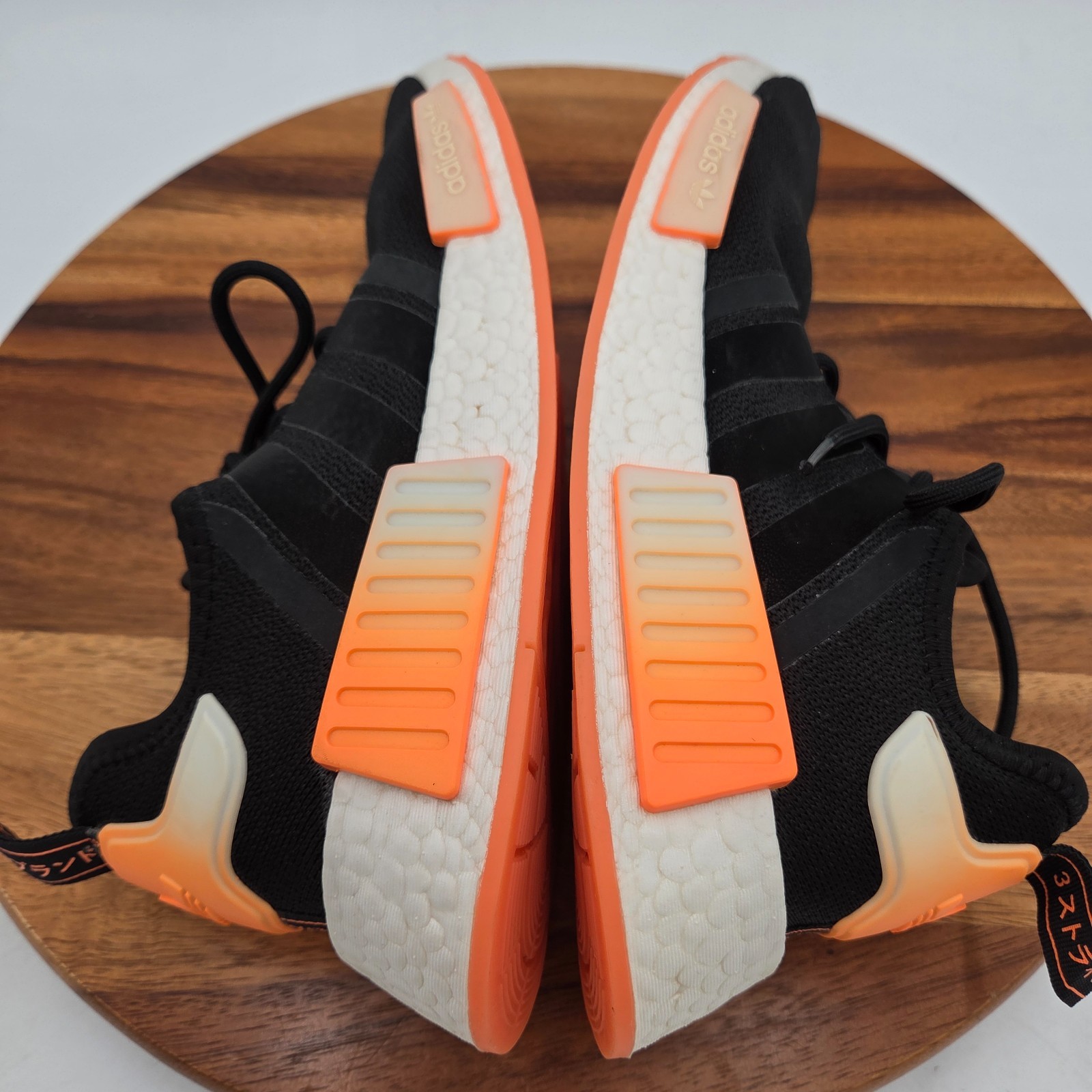 Size 9 – Adidas NMD_R1 Black Beam Orange Women’s Shoes Boost Sneakers
