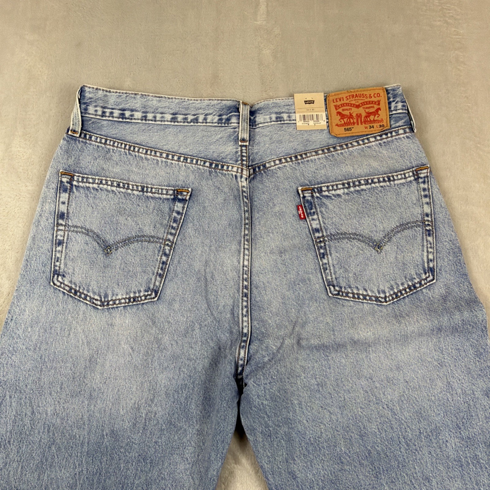 Levi’s 565 Loose Straight Jeans Men’s Size 34×30 Blue Denim Light Wash Cotton