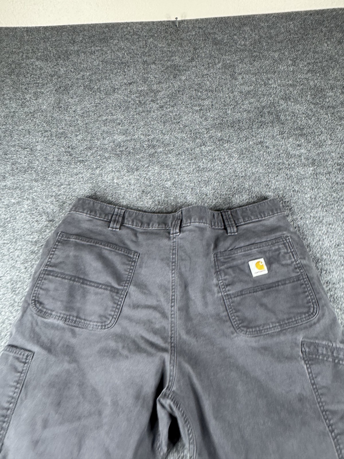 Carhartt Pants Mens 44×32 Gray Double Knee Relaxed Fit Workwear 102802-029