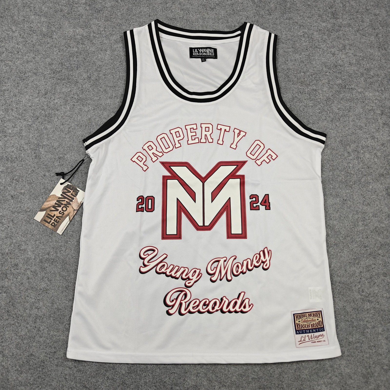 Lil Wayne Young Money Basketball Jersey Mens XL White Reason Brand RLW-17 New