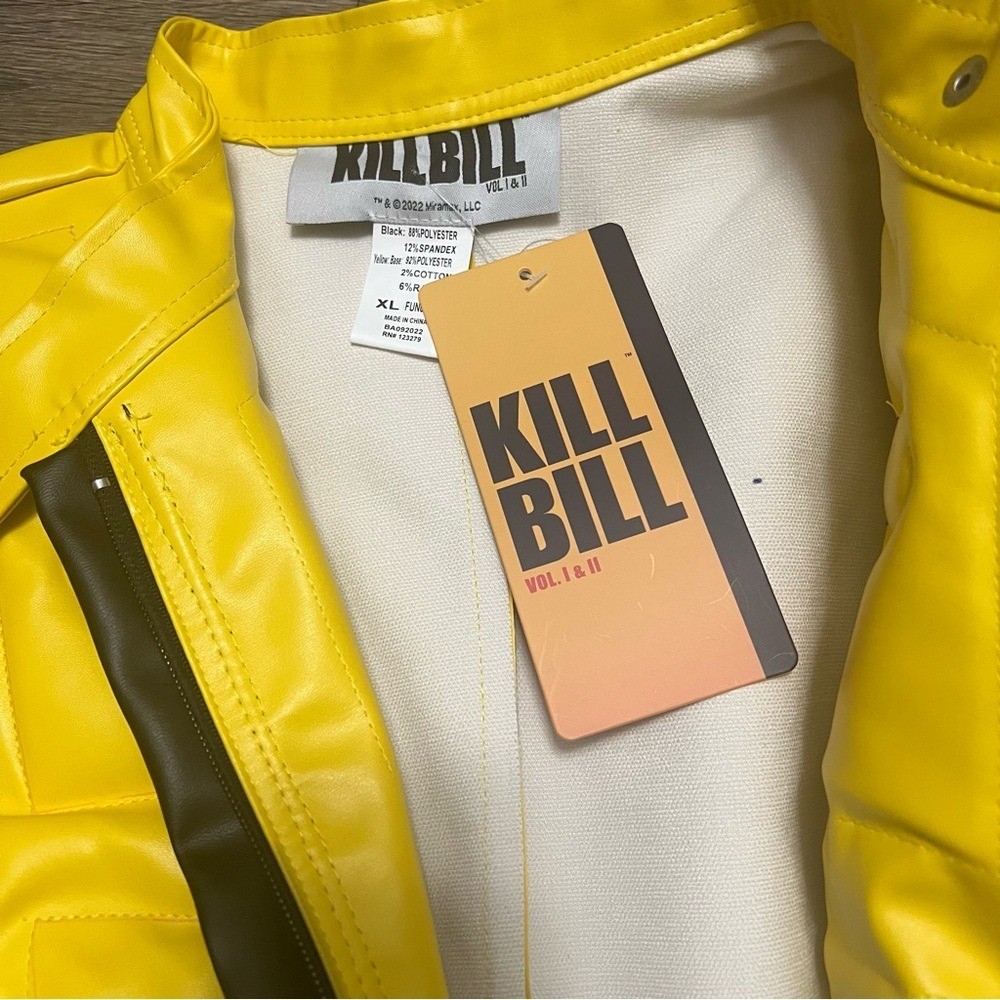 NEW Kill Bill Beatrix Kiddo Miramax Faux Leather 2 Piece Pant Jacket Size XL NWT