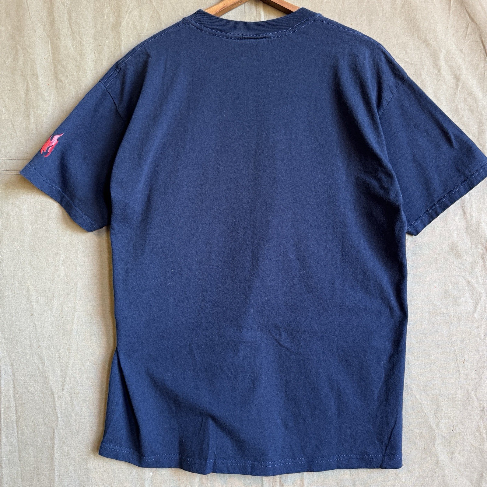 Vintage Y2K Black Label Skateboards Flame Star Skater Grunge T Shirt Sz Large