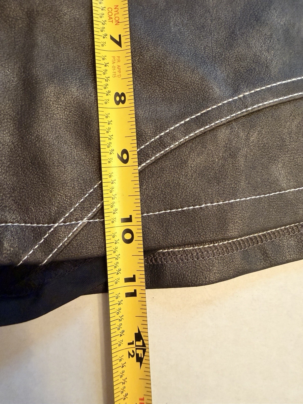 Edikted Washed Black Faux Leather Mini Skort Size Medium Belted Y2K Clubwear
