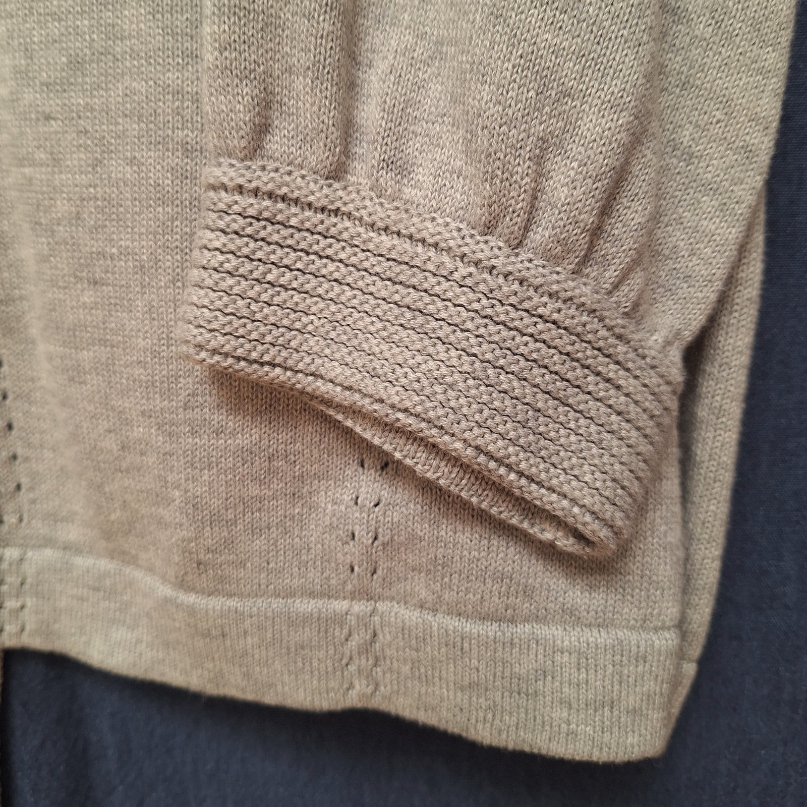 H&M Y2K Gray Cotton Pointelle Cardigan XS Y2K Statement Button Knit
