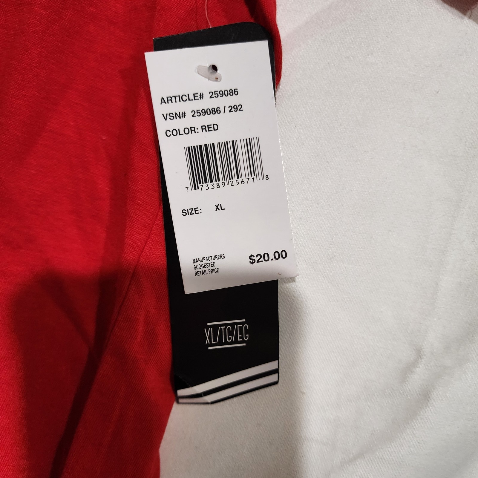 ADTN American Dream Team Network Men’s Red USA Pocket T-Shirt Size XL NWT