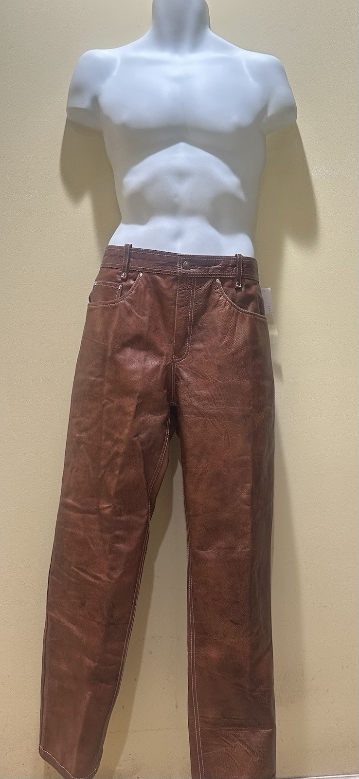 Men’s Real Leather Pants Sz 36