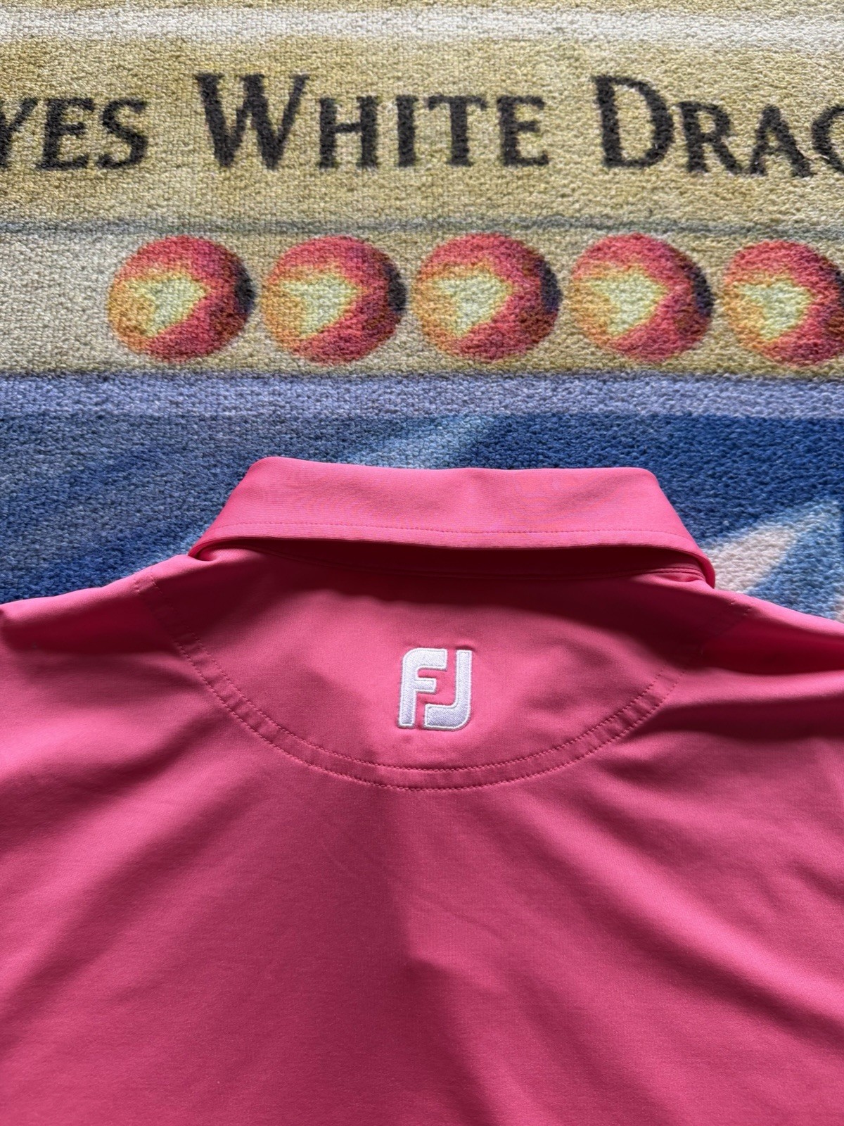 FootJoy Titleist Polo Shirt Mens Medium Pink Golf Performance Preppy Logo
