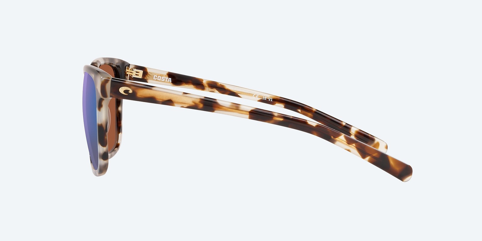 Costa Del Mar May Shiny Tiger Cowrie/Green Mirror 580G Polarized 57mm Sunglasses