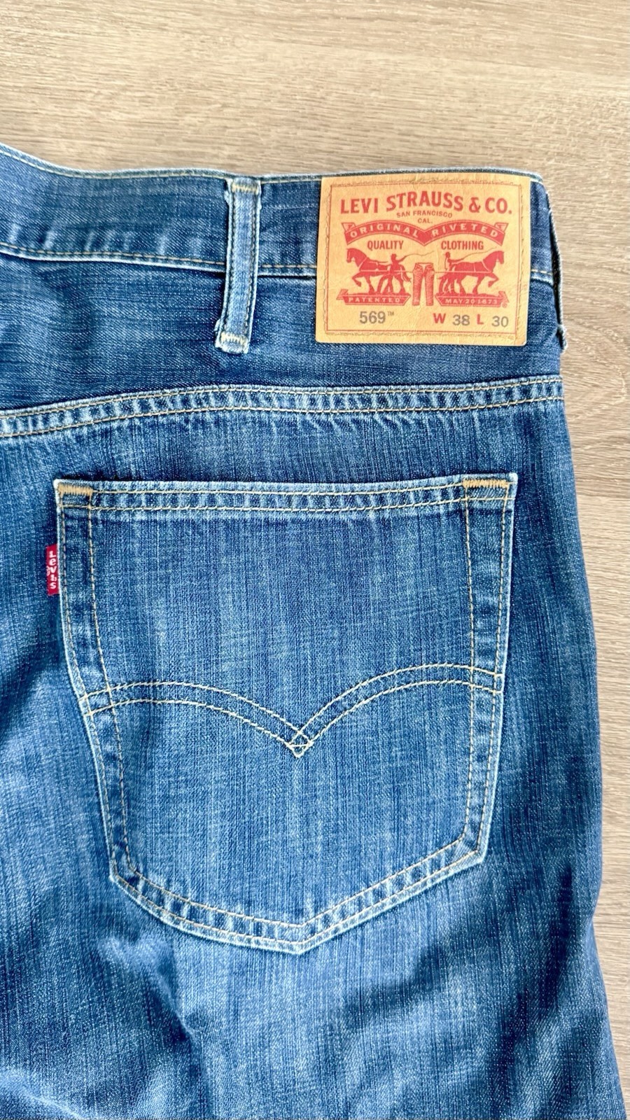 Levi’s 569 Loose Straight Leg Jeans Men’s Size 38×30 Blue Denim Relaxed Fit