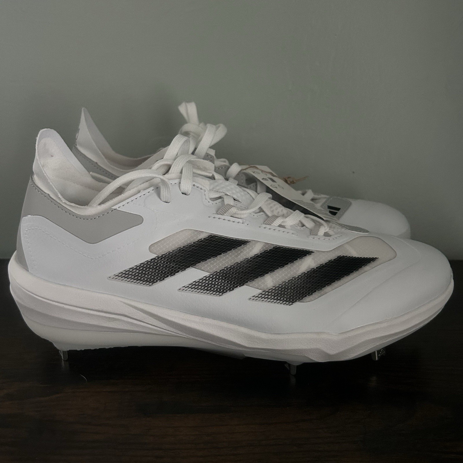 Adidas Adizero Impact Men’s Metal Baseball Cleats White Size 8 IF3354