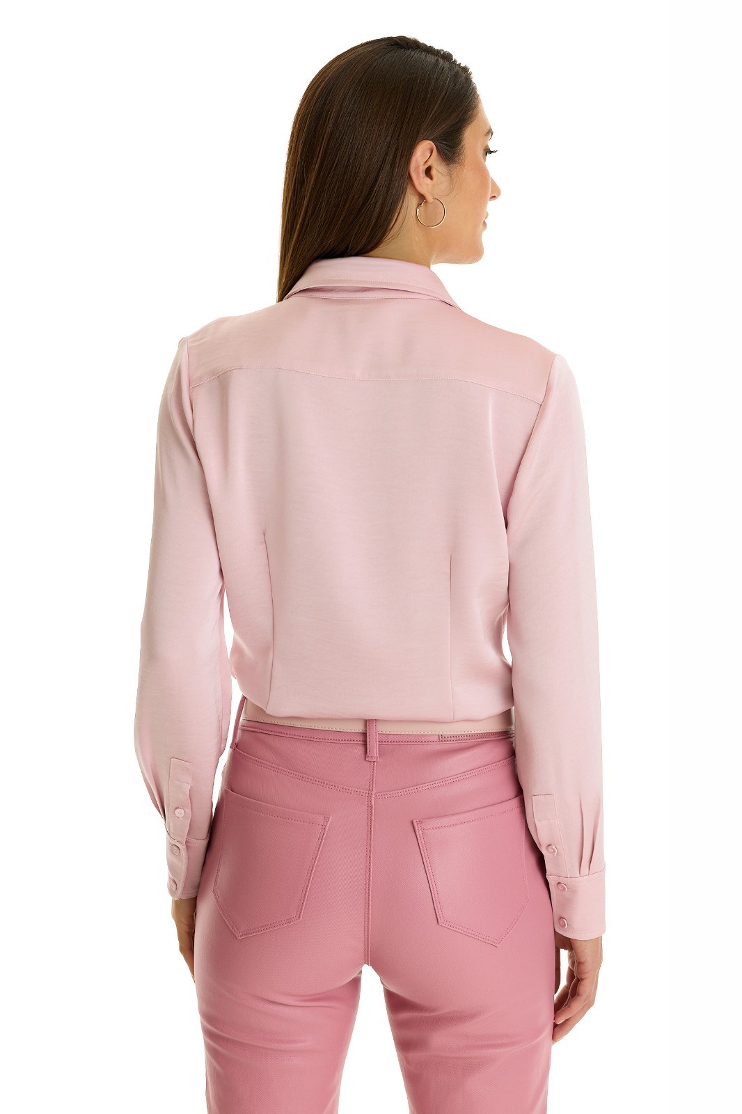 Paulina Silk Blouse, Button-Down Shirt Mauve THE NOLI SHOP